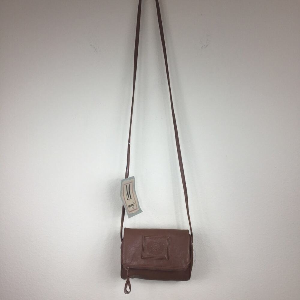 Mitzi | Brown Faux Leather Crossbody Mini Bag